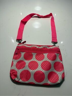 thirty-one Pink Polka Dot Crossbody Bag